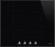 Smeg SI364BM Piano Cottura 4 Fuochi a Induzione Larghezza 60 cm Nero Classic