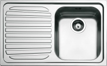 Smeg SP791S-2 Lavello cucina 1 Vasca Incasso Gocciolatoio Sx 79 cm Acciaio Inox