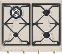 Smeg SRV864AVOGH2 Piano Cottura 4 Fuochi a Gas 60 cm Avena