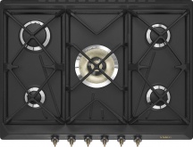 Smeg SRV876AOGH Piano Cottura 5 Fuochi a Gas 68,5 cm Nero