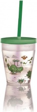 Snips 852 Bicchiere con Cannuccia Dino colore Verde