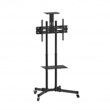 Sopar 23218 Carrello Mobile per TV fino a 70" Peso Max 50 kg Nero