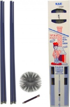 Spazzolificio Aiello 21225 Scovolo Camino Acciaio Tondo mm 250 Kit