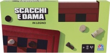 Spin Master 6036101 Dama e Scacchi in Legno Gioco da Tavolo Per Bambini da 6+ Anni