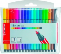 Stabilo 6815-6 Confezione 15 Stabilo Pen 68 Colori assortiti