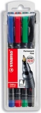 Stabilo 8434 OHPen universal permanent 4 Pack Blu Verde Rosso 4 pz