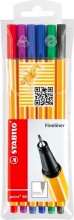 Stabilo 886 Point 88 Penna tecnica Nero Blu Verde Lill� Rosso Viola 6 pezzi