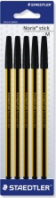 Staedtler 434M9BK5I Blister con 5 penne a sfera noris nere
