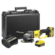 Stanley SFMCG 400M2K Smerigliatrice a Batteria 18 Volt 9000 giri � 125 mm