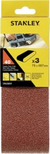 Stanley STA33091-XJ Nastro Abrasivo Per Levigatrici a Nastro mm 75x457 gr 40