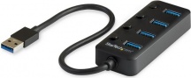 StarTech HB30A4AIB Hub USB 3.0 a 4 porte 4x USB-A con Swith OnOff Individuale