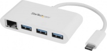 StarTech HB30C3A1GEA Hub USB 3.0 3 Porte Cablato Velocit� 1000 Mbits Bianco