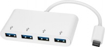 StarTech HB30C4ABW Hub USB 3.0 4 Porte Hot-swap Velocit� 5000 Mbits Bianco