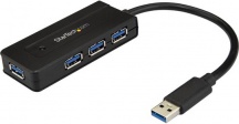StarTech ST4300MINI Hub USB 3.0 4 Porte Cablato Velocit� 5000 Mbits Nero