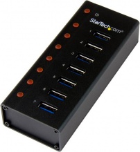 StarTech ST7300U3M Hub USB 3.0 7 Porte Hot-swap Velocit� 5000 Mbits Nero