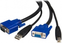 StarTech SVUSB2N1_6 Cavo commuttatore KVM 2 in 1 VGA e USB Switch KVM