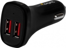 StarTech USB2PCARBKS Caricabatterie USB Auto 2 Porte Nero