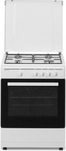 Staylux 55G40F BIANCO Cucina a Gas 4 Fuochi Forno a Gas 50x50 cm con Coperchio Bianco 55G40F