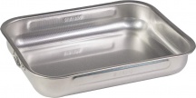 Steelpan E10181 Teglia Forno Antiaderente Rettangolare in Acciaio Inox 30 x 22 cm Inox