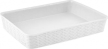 STEFANPLAST 30950 Scatola Plastica interno effetto seta 35 x 26 x 6 cm Bianco