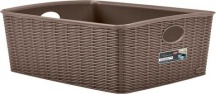 STEFANPLAST 30991 Scatola Plastica interno effetto seta 36 x 29 x 13 cm Tortora