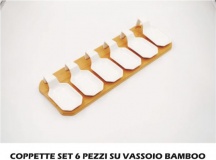 Sud Import SUD019144 Ciotoline Set 6 pezzi + Vassoio Bamboo
