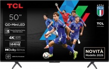 TCL 50C69K Smart TV 50" QLED 4K Ultra HD Sistema Operativo Google TV Classe E