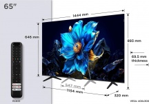 TCL 65P7K Smart TV 65" Display QLED 4K Ultra HD Sistema Google TV Classe F