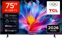TCL 75P6L Smart TV 75" 4K Ultra HD LCD Google TV Dolby Audio Classe E Nero