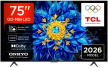 TCL 75P8L Smart TV 75" 4K UHD QD-Mini LED Google TV Vision Atmos Classe E Nero