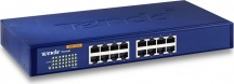 TENDA TEG1016D Switch 16 Porte Base-T Full Duplex Auto MDI Blu