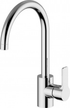 TEOREMA 8656411 Miscelatore Cucina Rubinetto Monocomando a Canna Alta Cromo