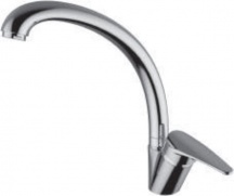 TEOREMA 8T52611 Miscelatore Cucina Rubinetto Monocomando a Canna Alta Cromo