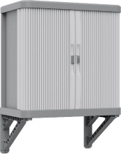 TERRY 1003088 Rolling Space Wallcab Armadio Plastica Grigio Chiaro e Scuro 60 cm