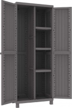 TERRY 3680 Armadio da Esterno Portascope in Resina 68x39x170 cm Tortora Wood