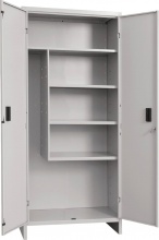 TERRY ARMADI IN KIT 80 Armadio da Esterno Portascope in Metallo 80x40x175 cm Grigio