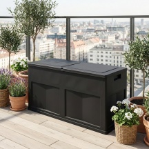 TOOMAX 160 Cassapanca contenitore Baule da esterno in Resina 119x46x60 cm Nero