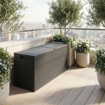 TOOMAX 182 Cassapanca contenitore Baule da esterno in Resina 119x46x60 cm Antracite