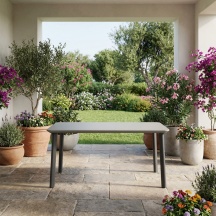 TOOMAX 971 Dinning Tavolo da Giardino Polipropilene 147x84x72 cm AntraciteGrigio Italia