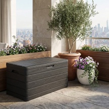 TOOMAX DOLOMITI 500 ANTR Cassapanca contenitore Baule da esterno in Resina 129x70x64 cm Antracite