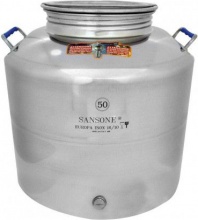 TOOMAX SANSO50 Bidone fusto 50lt acciaio inox contenitori per olio maniglie tappo a vite