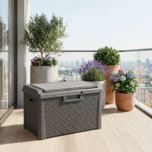 TOOMAX SANTORINI PLUS COMPACT170 Cassapanca contenitore Baule da esterno in Resina 73x50x49 Antracite