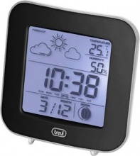 TREVI 0310600 Stazione Meteorologica Termometro Igrometro Orologio Nero  ME 3106