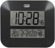 TREVI 0M352000 Orologio da Parete Digitale Multifunzione con Termometro LCD Nero