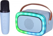 TREVI 0XR8A0104 Cassa Bluetooth con Microfono per Karaoke 10W Blu XR 8A01 Miniparty