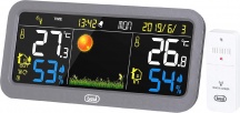 TREVI ME 3P20 RC Stazione Meteo Nera Radiocontrollata Color Display Barometro
