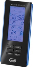 TREVI ME 3108 RC Stazione Meteo Meteorologica Termometro Orologio Sveglia Nero