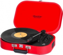 TREVI TT1020BTRED Stereo Giradischi Bluetooth Portatile 334578 giri Mp3 Rosso