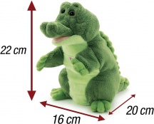 TRUDI 29918 Marionetta Coccodrillo S Peluches per Bambini da 0+ mesi
