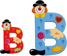 TRUDI 81738 Sevi Alfabeto Legno Lettera B Clown Prime Attivit� per Bambini da 3+